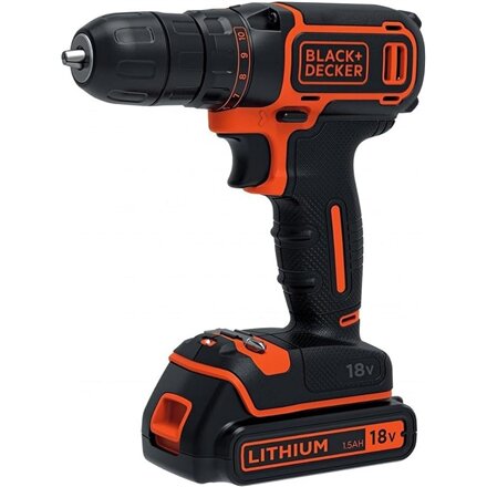 BLACK & DECKER , Cordless Drill , BDCDC18B-QW , 18 V , 2x1.5 Ah , Li-Ion
