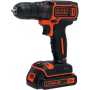 BLACK & DECKER Cordless Drill , BDCDC18B-QW , 18 V , 2x 1.5 Ah , Li-Ion