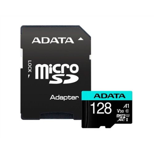 ADATA , Premier Pro , UHS-I U3 , 128 GB , micro SDXC , Flash memory class 10 , with Adapter