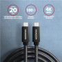 AXAGON , Data and charging USB 2.0 cable, 1.5 m , BUCM32-CM15AB , USB-C to USB-C