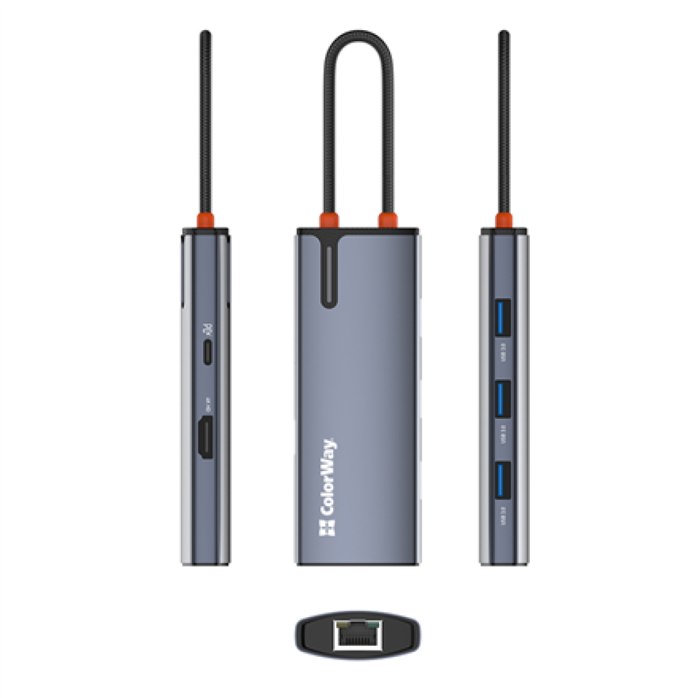 ColorWay 6-in-1 Docking Station , CW-HUB02 , 100 W