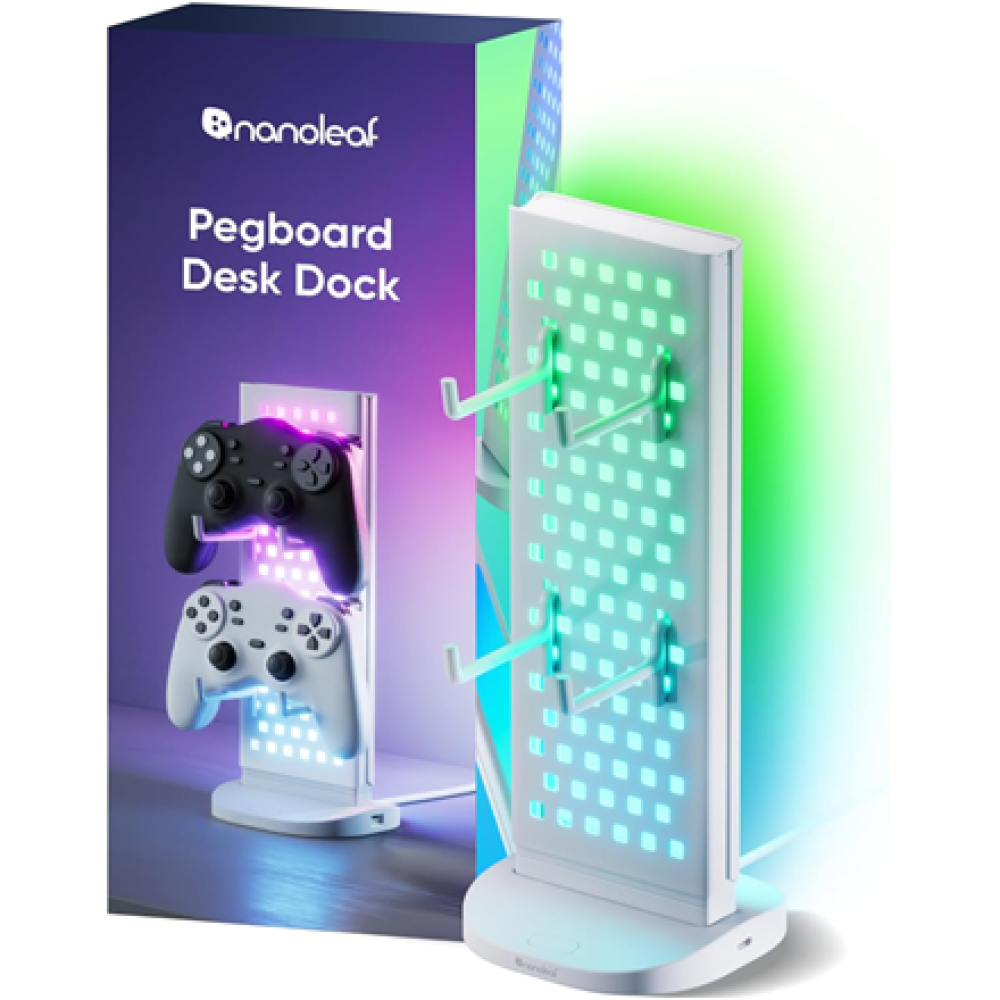 Nanoleaf Pegboard Desk Dock, White , 15 W , RGB