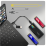 AXAGON USB-C 10Gbps - M.2 NVMe & SATA SSD DISPLAY box , EEM2-SD2B