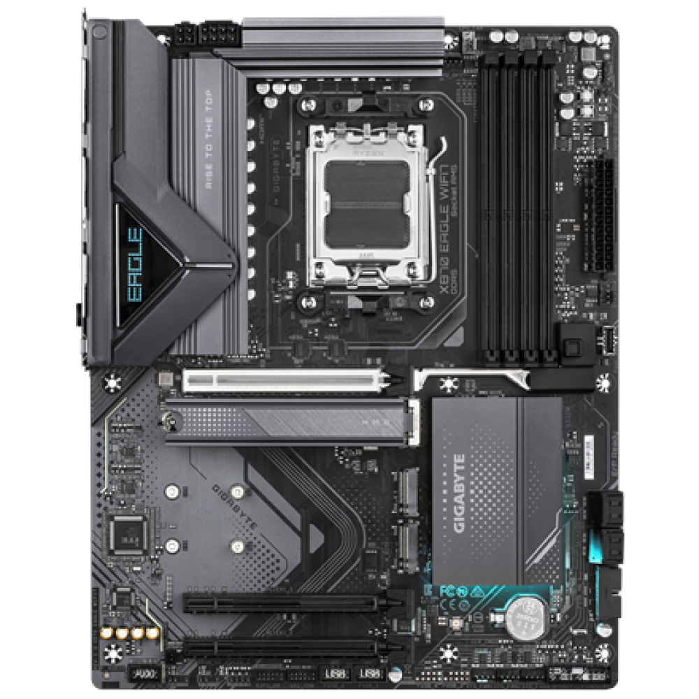 Gigabyte X870 EAGLE WIFI7 , Processor family AMD , Processor socket AM5 , DDR5 DIMM , Supported hard disk drive interfaces SATA, M.2 , Number of SATA connectors 4