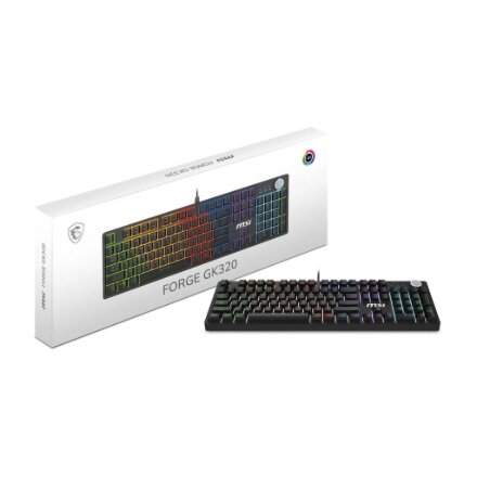 MSI FORGE GK320 RED US , Gaming keyboard , Wired , US , Mechanical RED Switches