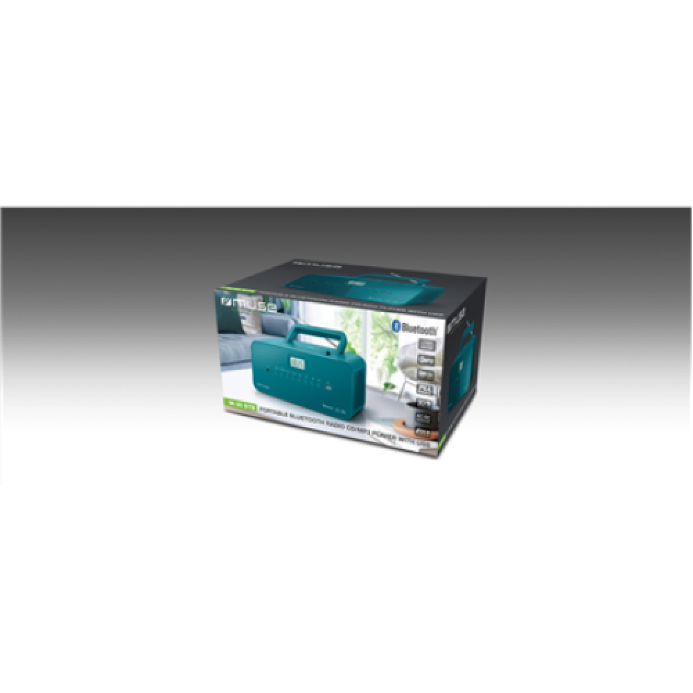 Muse Portable Bluetooth Radio CD/MP player with USB M-30BTB AUX in, Electric, Bluetooth