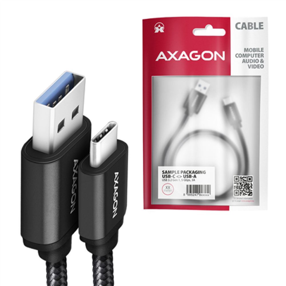 AXAGON Data and charging cable , BUCM3-AM20AB , USB Type-C to USB Type-A
