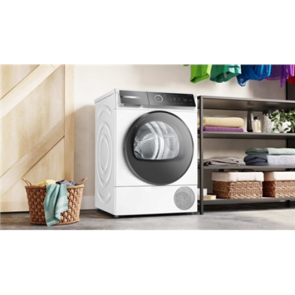 Bosch , Dryer Machine with Heat Pump , WQB245ALSN , Energy efficiency class A+++ , Front loading , 9 kg , Condensation , LED , Depth 61.3 cm , Steam function , White