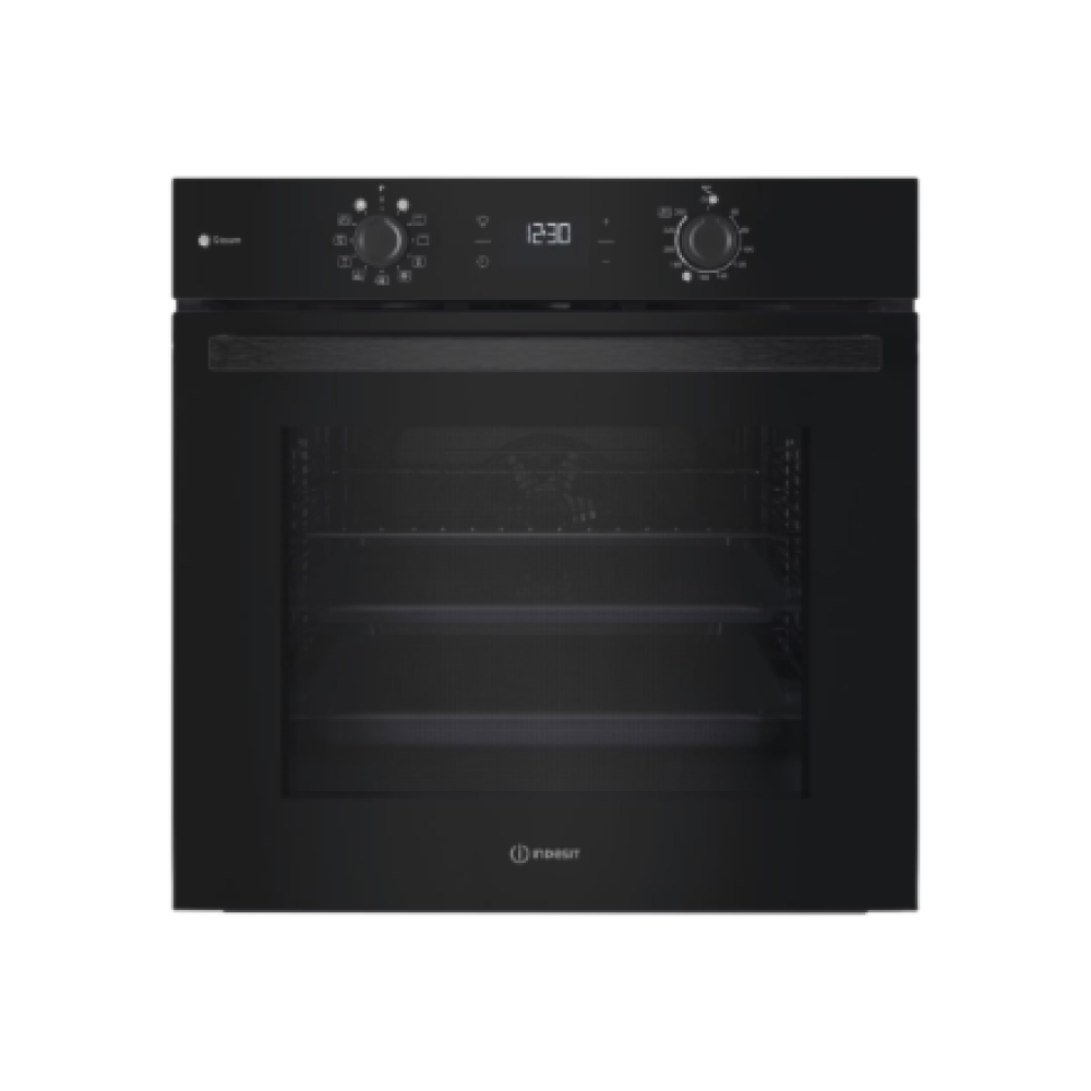INDESIT Oven , IO K58HS B , 71 L , Electric , Hydrolytic , Electronic , Height 59.5 cm , Width 59.5 cm , Black