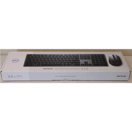 SALE OUT. Dell , Premier Multi-Device Keyboard and Mouse , KM7321W , Keyboard and Mouse Set , Wireless , Batteries included , Wireless connection , US , Titan grey , REFURBISHED
