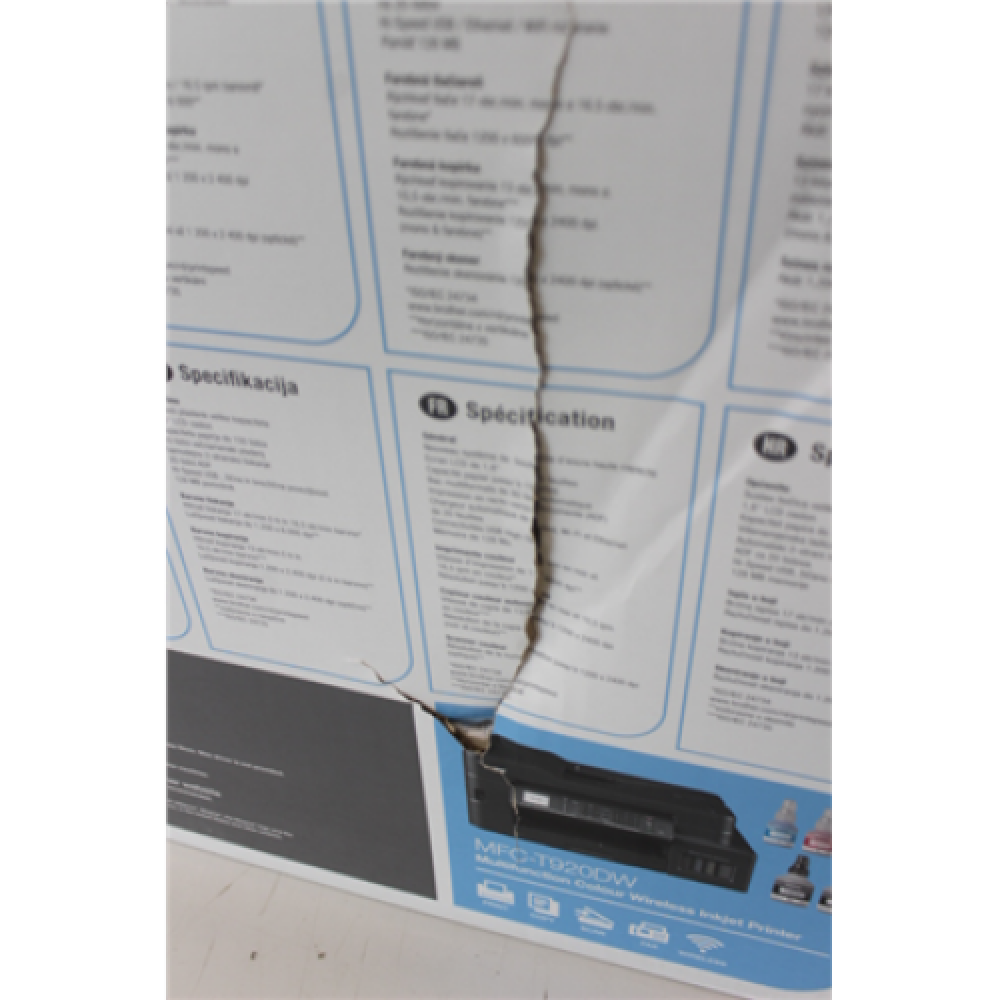 SALE OUT. Brother MFC-T920DW All-in-one wireless colour A4 ink tank printer with duplex print , Brother MFC-T920DW , Inkjet , Colour , 4-in-1 , A4 , Wi-Fi , Black , DAMAGED PACKAGING