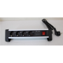 SALE OUT. DIGITUS 4-way Office Power Strip with 2x USB On/Off Switch, Alu-housing, USB out: 5V/2A, bl/si, DAMAGED PACKAGING, SCRATCHES ON SIDES , Office Power Strip , DA-70614 , Silver/Black , DAMAGED PACKAGING, SCRATCHES ON SIDES