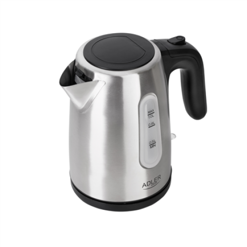 Adler , Kettle , AD 1273 , Standard , 1200 W , 1 L , Stainless steel , 360° rotational base , Stainless steel
