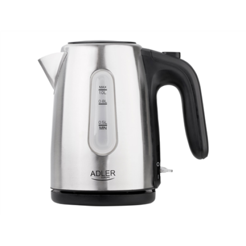 Adler , Kettle , AD 1273 , Standard , 1200 W , 1 L , Stainless steel , 360° rotational base , Stainless steel