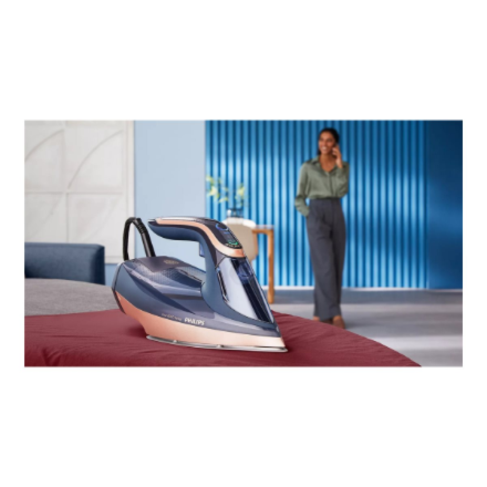 Philips , DST8050/20 Azur , Steam Iron , 3000 W , Water tank capacity 350 ml , Continuous steam 85 g/min , Blue