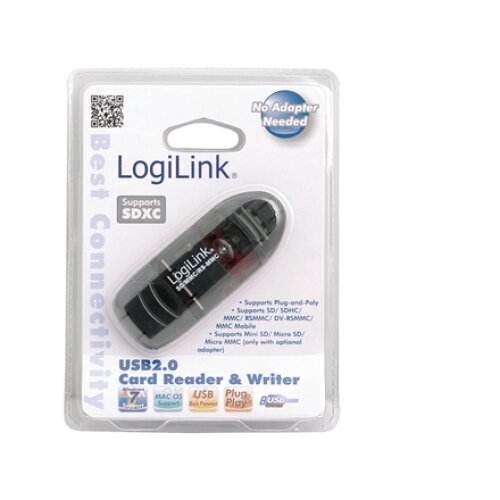 Logilink , Cardreader USB 2.0 Stick external for MMC, RS-MMC, SD and SD HC