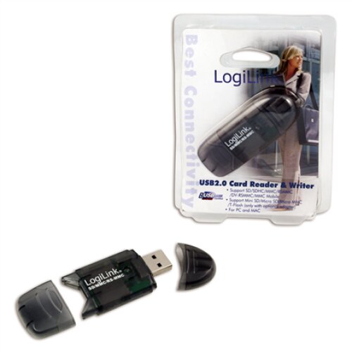 Logilink , Cardreader USB 2.0 Stick external for MMC, RS-MMC, SD and SD HC