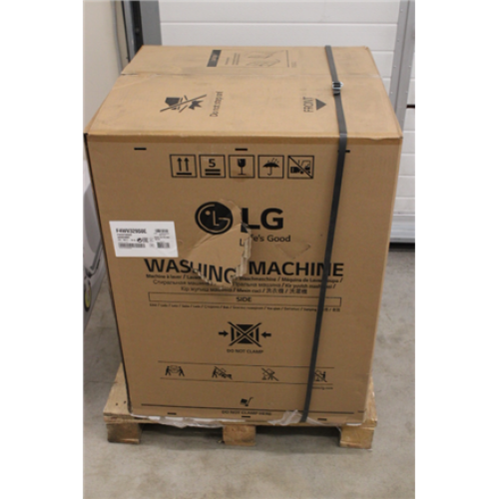 SALE OUT. LG Washing Machine F4WV329S0E Energy efficiency class B, Front loading, Washing capacity 9 kg, 1400 RPM, Depth 56.5 cm, Width 60 cm, Display, LED, Steam function, Direct drive, White, DAMAGED PACKAGING ,DAMAGED ITEM ,DENTS ON SIDS