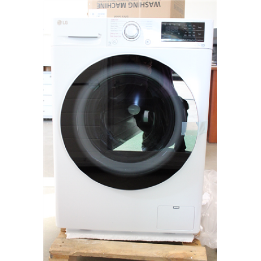 SALE OUT. LG Washing Machine F4WV329S0E Energy efficiency class B, Front loading, Washing capacity 9 kg, 1400 RPM, Depth 56.5 cm, Width 60 cm, Display, LED, Steam function, Direct drive, White, DAMAGED PACKAGING ,DAMAGED ITEM ,DENTS ON SIDS