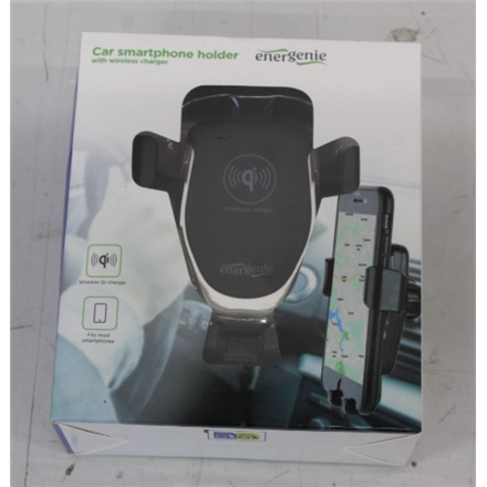 SALE OUT. EnerGenie EG-TA-CHAV-QI10-01 , DAMAGED PACKAGING , Car smartphone holder with wireless charger , Built-in charger , Universal smartphone car holder with built-in wireless Qi fast charger, 10 W fast wireless Qi charging function to charge your ph