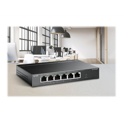 TP-LINK , Switch , TL-SF1006P , Unmanaged , Desktop , 10/100 Mbps (RJ-45) ports quantity 6 , PoE+ ports quantity 4 , Power supply type External