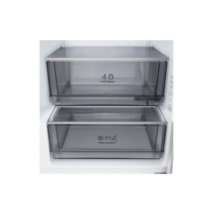 LG Refrigerator , GBBS312CPY , Energy efficiency class C , Free standing , Height 186 cm , Combi , No Frost system , Fridge net capacity 220 L , Freezer net capacity 113 L , Display , 34 dB , Prime Silver