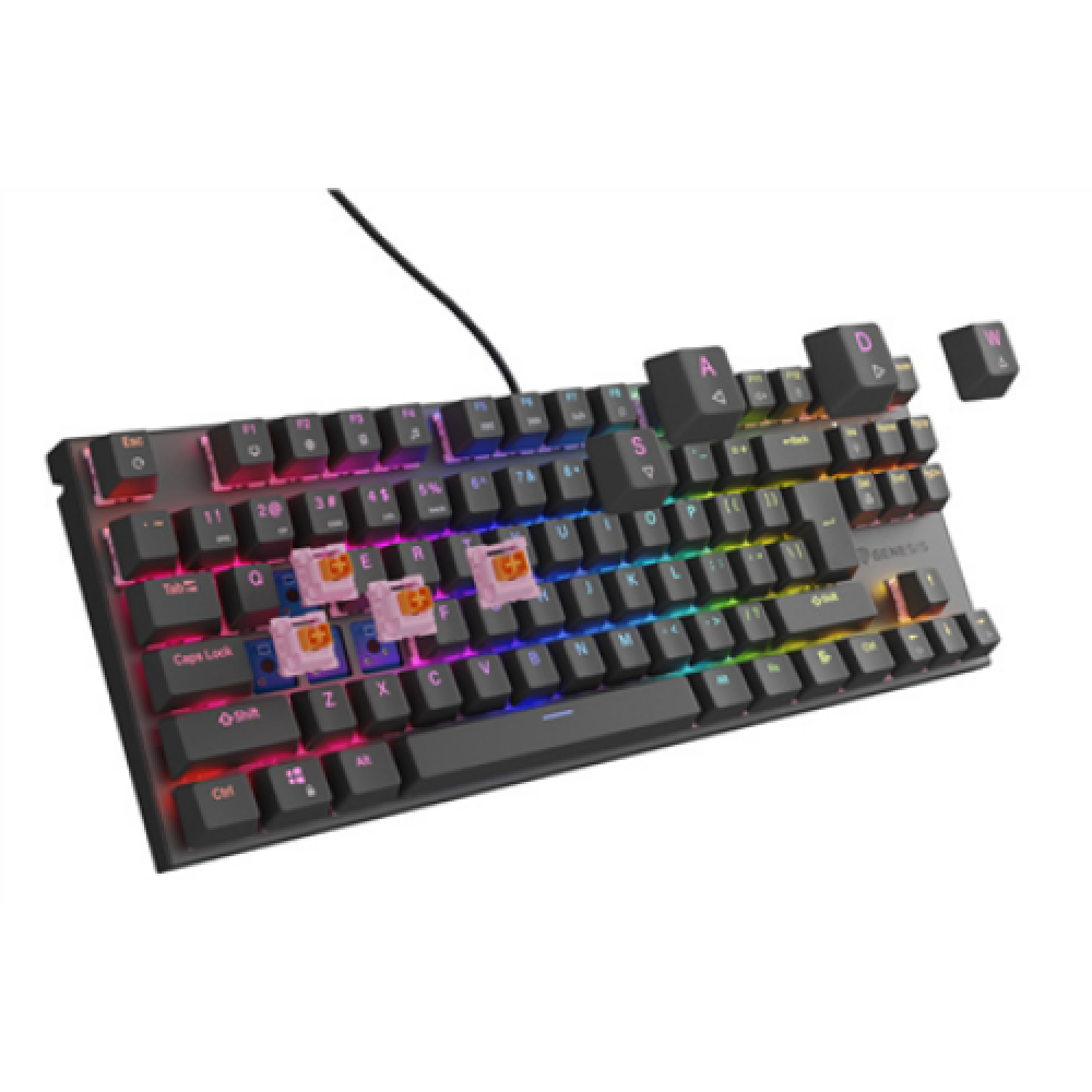 Genesis THOR 303 , Mechanical Gaming Keyboard , Wired , US , Black , USB Type-A , Outemu Peach Silent