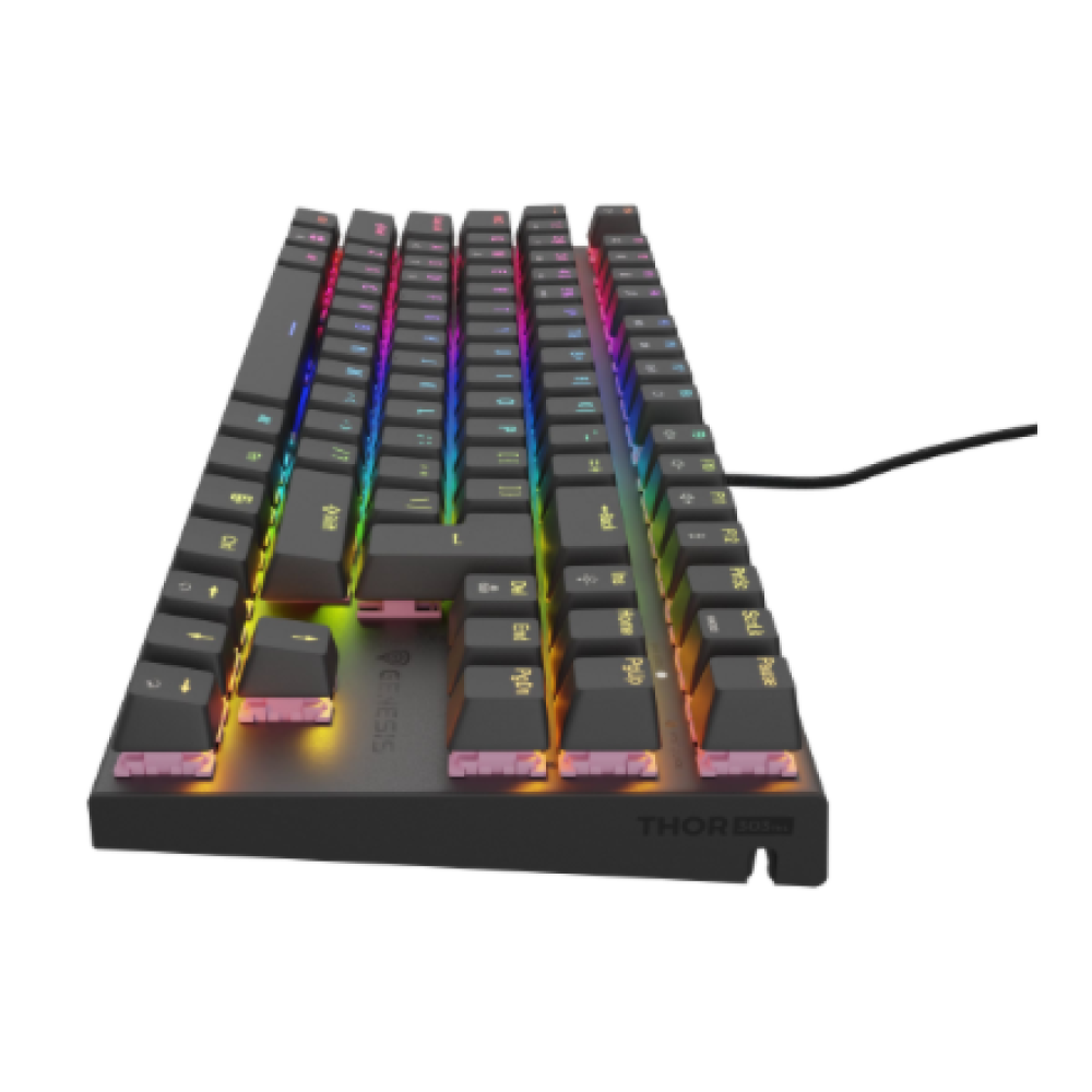 Genesis , THOR 303 , Mechanical Gaming Keyboard , Wired , US , Black , USB-A , Outemu Peach Silent
