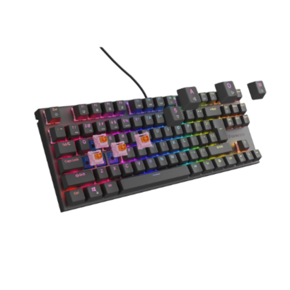 Genesis , THOR 303 , Mechanical Gaming Keyboard , Wired , US , Black , USB-A , Outemu Peach Silent