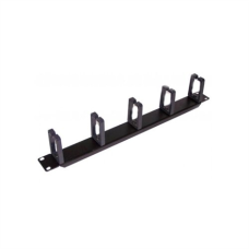SOMI Networks , 19“ Cable Management Bar with 5pcs Plastc Rings , CMB-03 , Black , Ring Diameter 45x70mm