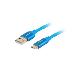 Lanberg , USB Type-C to USB Type-A 2.0 Cable Blue QC 3.0 Premium, 1.8 m , CA-USBO-22CU-0018-BL , USB Type-C to USB Type-A