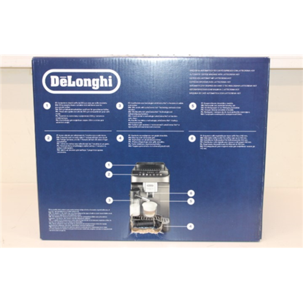 SALE OUT. DeLonghi ECAM290.81.TB Magnifica Evo Automatic Coffee Maker, Black , Delonghi , Coffee Maker , ECAM290.81.TB Magnifica Evo , Pump pressure 15 bar , Built-in milk frother , Automatic , 1450 W , Black , DAMAGED PACKAGING