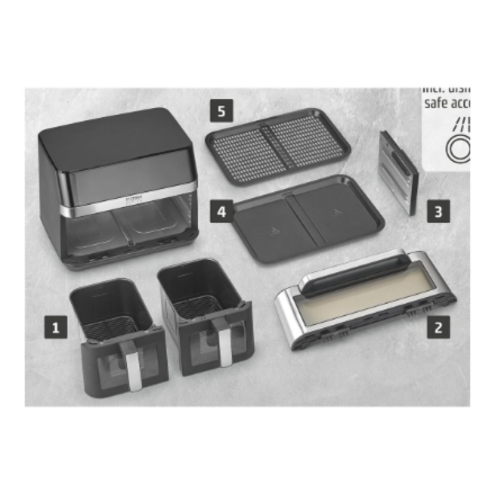 Caso Air Fryer , DuoChef , Power 2200 W , Capacity 14 L , Black