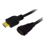 Logilink , HDMI Cable Type A Male - HDMI Type A Female , Black , HDMI Type A Female , HDMI Type A Male , HDMI to HDMI , 2 m