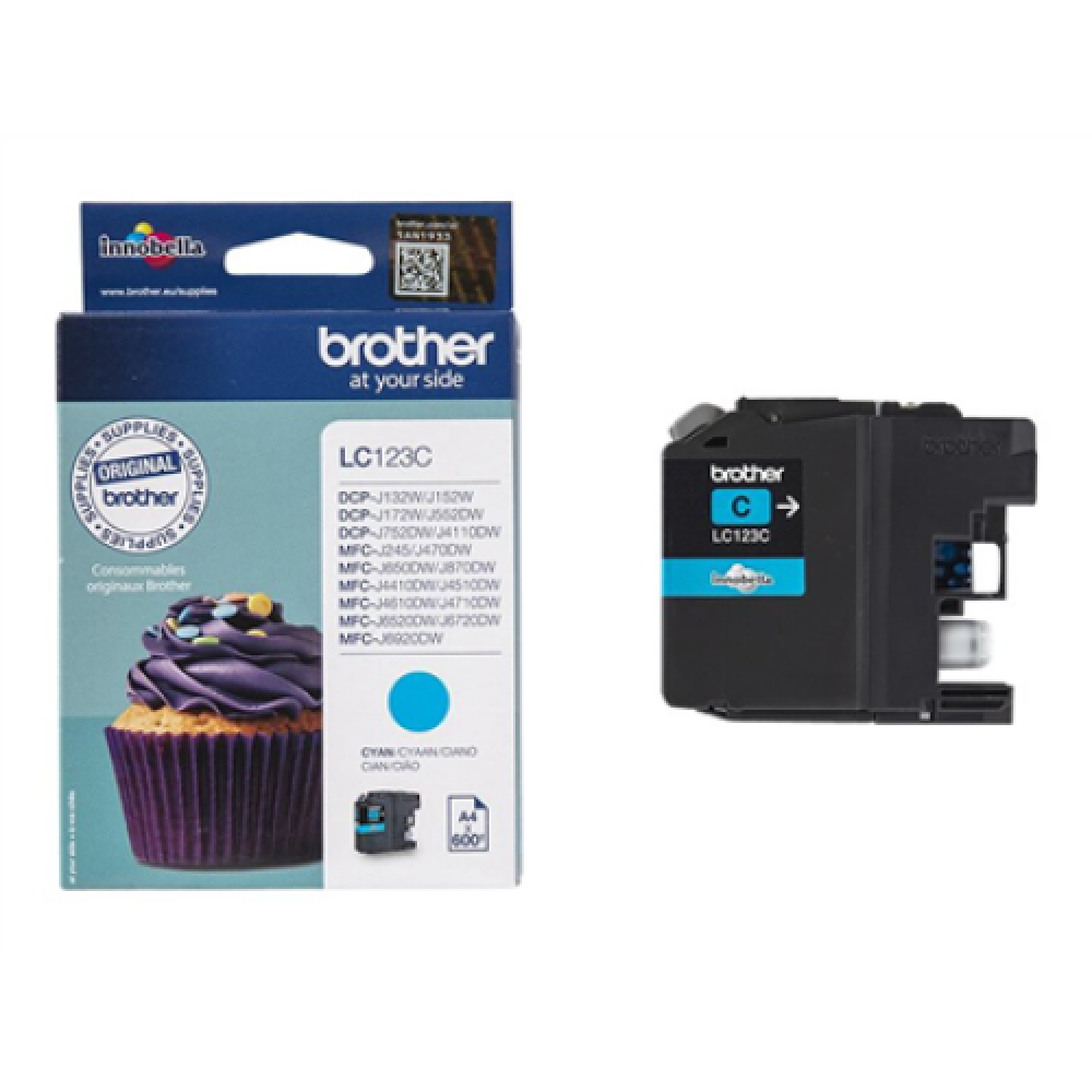 Brother LC123C , Ink Cartridge , Cyan