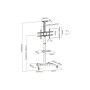 Digitus , Floor stand , TV-Cart for screens up to 70, max. 50kg wheelbase, VESA max. 600x400 , Tilt , 37-70 , Maximum weight (capacity) 50 kg , Black