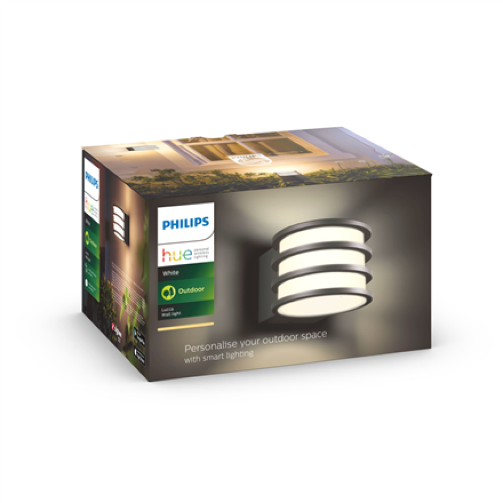 Philips Hue Lucca Wall Lantern , E27 , 9 W , Warm white