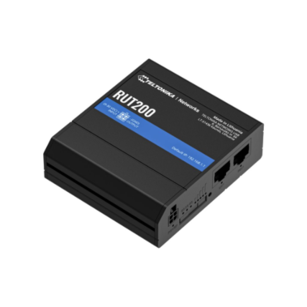 Teltonika LTE Cat 4 Router , RUT200 , 802.11n , 10/100 Mbit/s , Ethernet LAN (RJ-45) ports 2 , Mesh Support No , MU-MiMO No , No mobile broadband