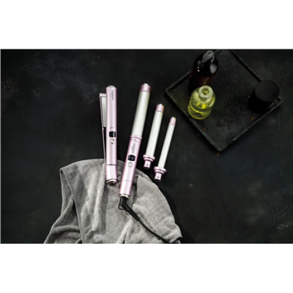 Carrera Classic Straightener and Curler 3in1 Set 21291111 Warranty 24 month(s), Ceramic heating system, Display LED, Temperature (max) 230 °C, 40/55 W, Light Pink