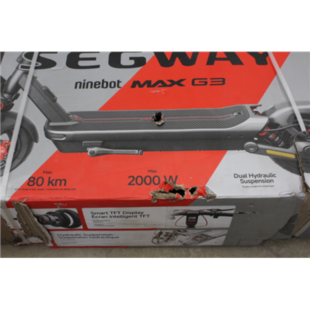 SALE OUT. Ninebot by Segway eKickScooter MAX G3 E , Segway , MAX G3 E , eKickScooter , 2000 W , Up to 25 km/h , 11 , Black , DAMAGED PACKAGING, SCRATCHED PAINT, REFURBISHED