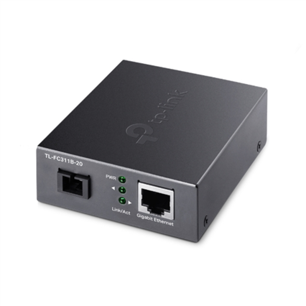 TP-LINK , Gigabit Single-Mode WDM Media Converter , TL-FC311B-20 , Gigabit SC Fiber Port , 10/100/1000 Mbps RJ45 Port (Auto MDI/MDIX)