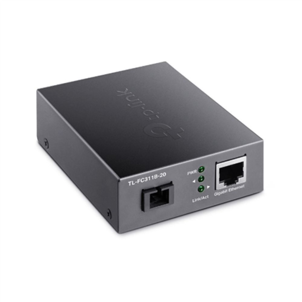 TP-LINK , Gigabit Single-Mode WDM Media Converter , TL-FC311B-20 , Gigabit SC Fiber Port , 10/100/1000 Mbps RJ45 Port (Auto MDI/MDIX)