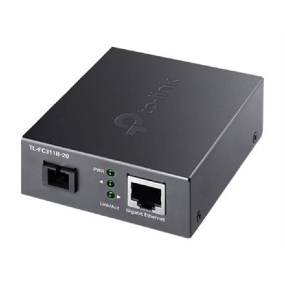 TP-LINK , Gigabit Single-Mode WDM Media Converter , TL-FC311B-20 , Gigabit SC Fiber Port , 10/100/1000 Mbps RJ45 Port (Auto MDI/MDIX)