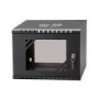 NETRACK ECO-Line wall cabinet 10inch 4U/300 mm - black glass door