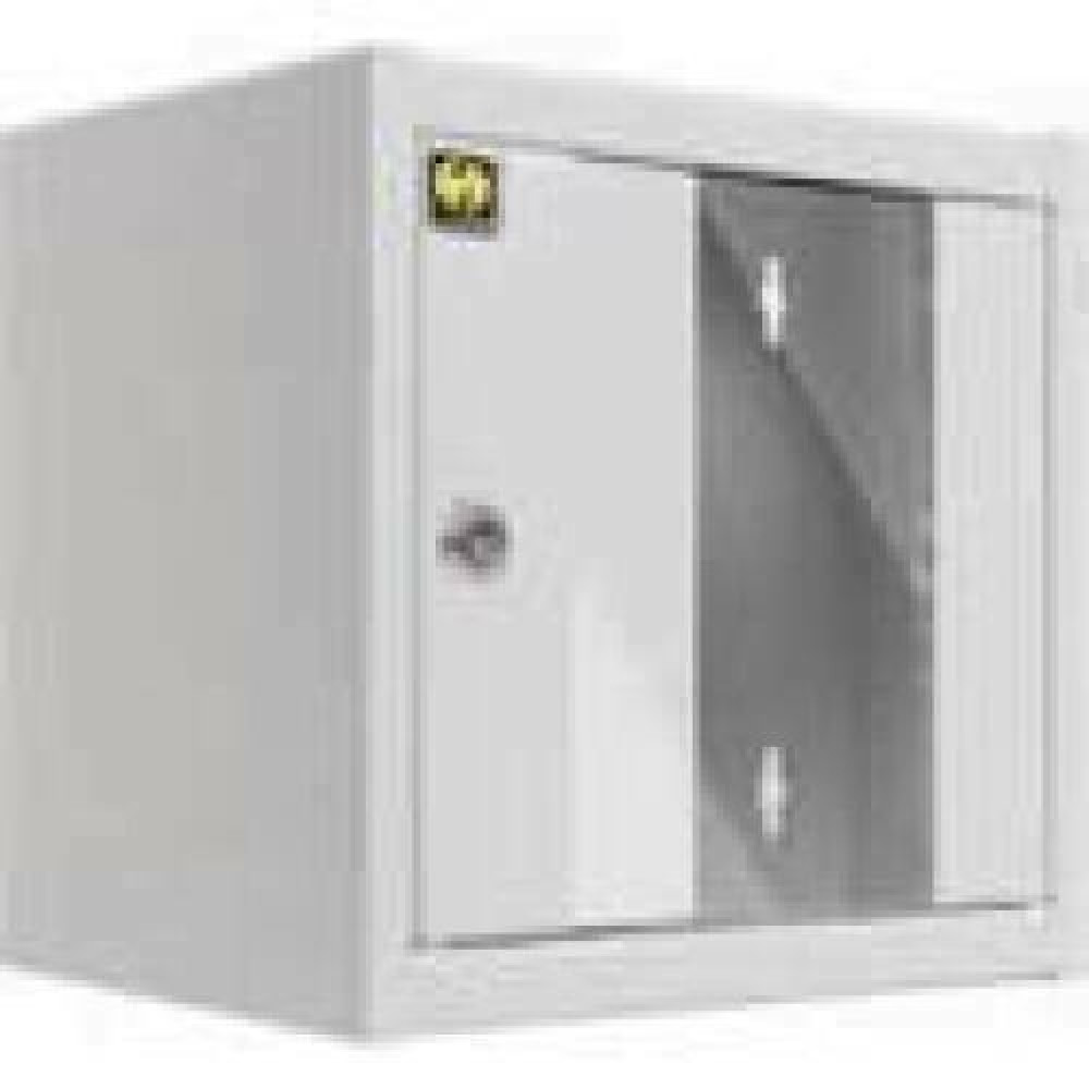 NETRACK 010-045-300-011 wall-mounted cabinet 10inch 4.5U/300 mm grey glass door