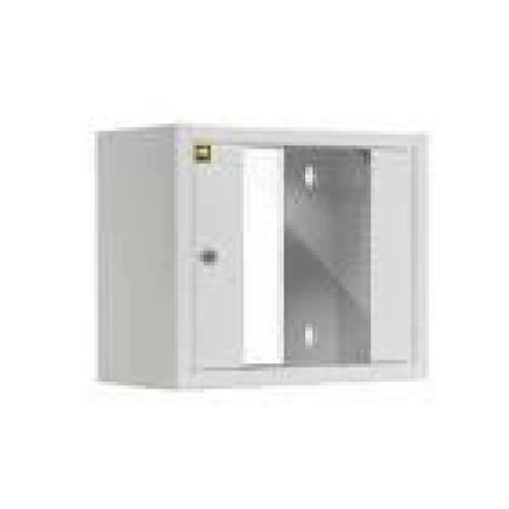 NETRACK ECO-Line wall cabinet 10inch 6U/300 mm - gray glass door