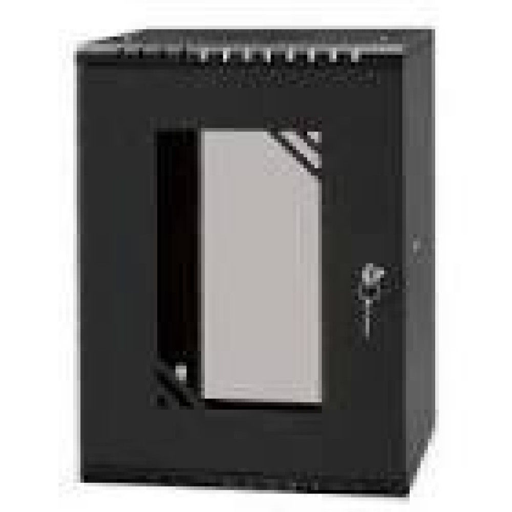 NETRACK ECO-Line wall cabinet 10inch 9U/300 mm - gray glass door