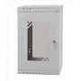 NETRACK ECO-Line wall cabinet 10inch 9U/300 mm - gray glass door