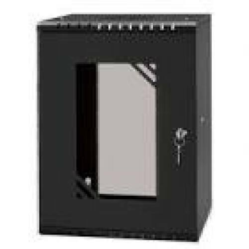 NETRACK ECO-Line wall cabinet 10inch 9U/300 mm - black metal door