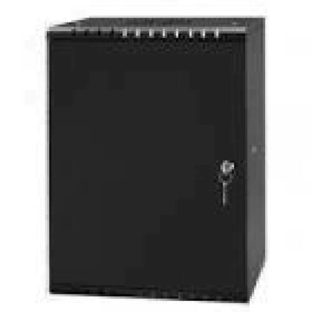 NETRACK ECO-Line wall cabinet 10inch 9U/300 mm - black metal door